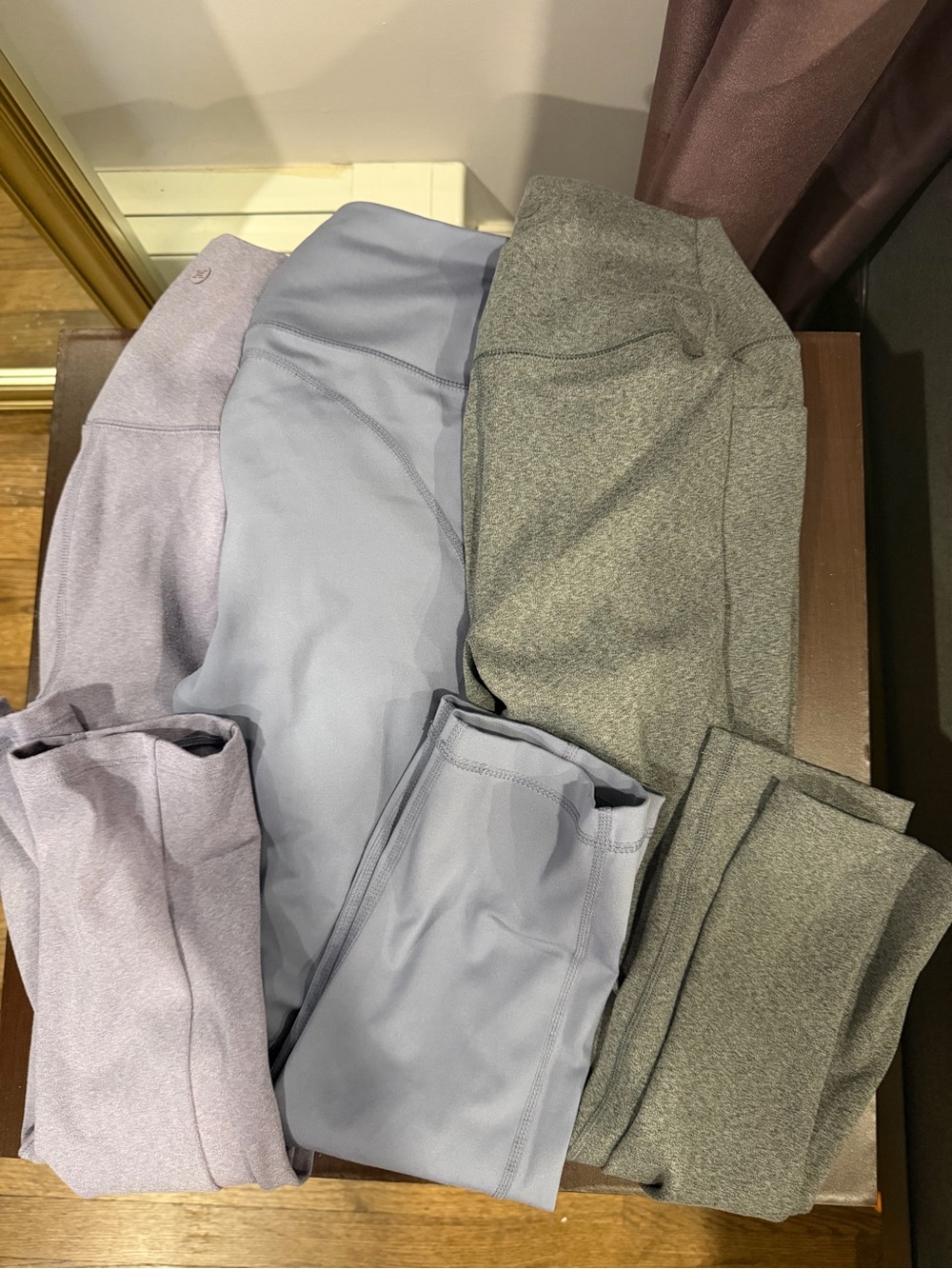 RBX/Yogalicious Active Leggings Bundle in Lavender, Light Blue,Heather Gray